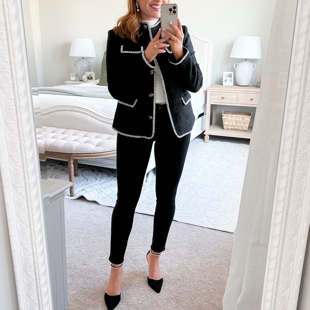 Ann Taylor High Rise Black Skinny Jeans
